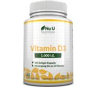 Nu U Nutrition Vitamina D3 1.000 U.I. ad alto dosaggio 365 St