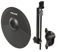 NU-X | DM-210 E-Drum Kit Add-on Cymbal Trigger con braccio di montaggio e morsetto | Piatto aggiuntivo per batteria elettrica NU-X DM-210