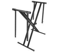 NU-X Supporto per tastiera NPX-10 Double-X, regolabile, leggero e resistente, portatile, con sistema di bloccaggio per studio, palco e uso domestico, supporto per attrezzatura musicale a doppia X