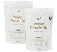 nu3 Vegan Protein 3K, Neutro 2x1000 g Polvere
