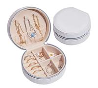 NuAngela Piccolo Portagioie da Viaggio, Portagioie da Donna, Bellissimo Portagioie, mini Scatola Portaoggetti in Pelle PU, Collana da Donna Orecchini Anello Accessori Portagioie Portagioie