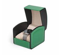 NuAngela Scatola per orologi in pelle PU, custodia di lusso con display singolo per orologi da polso e orologi intelligenti, supporto con cuscino, custodia regalo portagioielli per donna/uomo