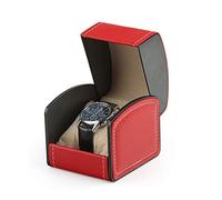 NuAngela Scatola per orologi in pelle PU, custodia di lusso con display singolo per orologi da polso e orologi intelligenti, supporto con cuscino, custodia regalo portagioielli per donna/uomo