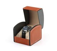 NuAngela Scatola per orologi in pelle PU, custodia di lusso con display singolo per orologi da polso e orologi intelligenti, supporto con cuscino, custodia regalo portagioielli per donna