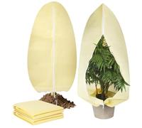 Nuangoo 2 Pezzi 120 × 180 cm Tessuto Non Tessuto per Piante, con Cerniera e Cordoncino, Materiale Non Tessuto Rinforzato, Adatto per olivi e Palme in Vaso