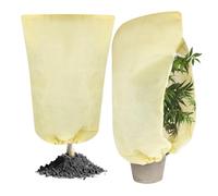 Nuangoo 2 Pezzi 80×120 cm Tessuto Non Tessuto per Piante, con Cerniera e Cordoncino, Materiale Non Tessuto Rinforzato, Adatto per olivi e Palme in Vaso