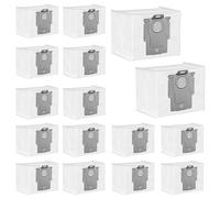 Nuangoo Confezione da 16 sacchetti per Roborock S7 Max Ultra/S8/Qrevo CurvX/Q7/Q10/Q5 Pro+/S7 MaxV Ultra, grande capacità da 3.2 L, filtraggio HEPA a 4 strati