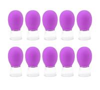 nuanzhiyuan Set di coppettazioni in vetro per il viso, 10 pezzi, coppette in silicone per viso, pelle, schiena, braccia, spalle, muscoli