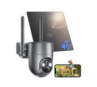 NUASI 4G LTE Telecamera Esterno Solare con SIM Senza Fili 2K Telecamera con