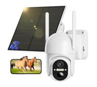 NUASI 4G LTE Telecamera Solare Esterno con SIM, 2K HD Senza WiFi Senza Fili