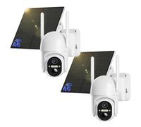 NUASI 4G Telecamera Solare Esterno con SIM Senza WiFi Senza Fili, 2 Pezzi | 2K 3