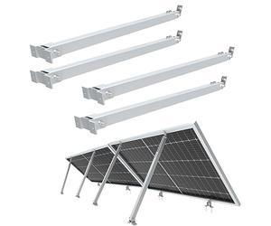 NuaSol Set di montaggio per centrali elettriche da balcone | 4 pezzi supporto pannello solare | supporto per pannello solare | 30°-60° | regolabile individualmente | set di viti e dadi | supporto