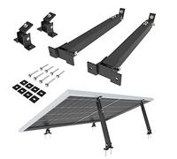 NuaSol Struttura di supporto e staffa per moduli solari per impianto fotovoltaico da balcone su tetto piano | Regolabile 15°-30° | 2 pannelli solari fotovoltaici universali per montaggio a parete e