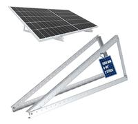 NuaSol Supporto per pannello solare fino a 105 cm, pannello solare PV, regolabile da 0 a 90°, in alluminio, materiale di montaggio, colore argento