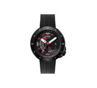 Nubeo Cassini NB-6103 - Orologio automatico da uomo, con cinturino in silicone, 50 mm, Eclipse Red, 50.0, Cassini Automatic Space Invaders Limited Edition
