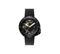 Nubeo Cassini Space Invaders NB-6103 - Orologio da uomo con movimento automatico giapponese, cassa in acciaio inossidabile da 50 mm, resistente all'acqua 50 m, cinturino in silicone, edizione limitata