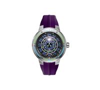 Nubeo Orologio da uomo 50mm Orbiter Automatic Limited Edition con cinturino in silicone NB-6117, Planetario Viola