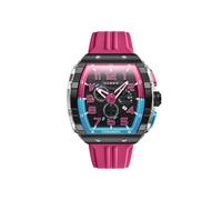 Nubeo Orologio da uomo Magellan Retrograde Chronograph da 49mm con cinturino in gomma NB-6088, Bubblegum rosa., 49.0