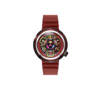 Nubeo Orologio da uomo Ventana automatico Atari Gamestation Pro in edizione limitata 48 mm con cinturino in gomma NB-6125, Sintetizzatore Scarlet