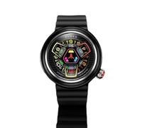 Nubeo Orologio da uomo Ventana automatico Atari Gamestation Pro in edizione limitata 48 mm con cinturino in gomma NB-6125, Ritmo retrò
