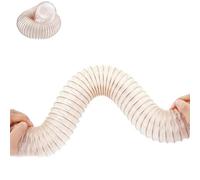 NUBGRDZA Tubo flessibile in poliuretano trasparente per raccolta polvere da 15,2 cm, 20,3 cm, 25,4 cm, aspirazione con filo di acciaio, per sega da tavolo, pialla, lavorazione del legno (6 m, 60 mm)