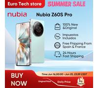 Nubia Z60S Pro 6.78" Smartphone Snapdragon 8 Gen 2 5100mAh Batteria 80W carica comunicazione satellitare AI Telefono Versione globale 16GB 512GB Aqua
