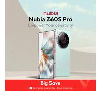 Nubia Z60S Pro Versione globale 5G Smartphone Snapdragon 8 Gen 2 MyOS 14.0 120Hz Schermo AMOLED da 6,78 pollici 50M + 50M + 8M 5100mAh NFC 16GB 1TB Black