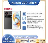 Nubia Z70 Ultra Smartphone 5G Snapdragon 8 Elite 6.85 ''144Hz Display OLED 6150mAh batteria 64MP fotocamera 12+256GB Black
