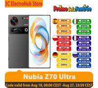 Nubia Z70 Ultra, versione globale, Snapdragon 8 Elite, display HD 1.5K, obiettivo 35mm, IP69, NFC, smartphone 12 + 256GB Black