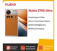 Nubia z70s ultra Photographer Edition 5G Smartphone Snapdragon 8 Elite 6.85" 1.5K Display HD Obiettivo 35mm 6600mAh 80W Ricarica rapida 12GB+256GB Classic Black