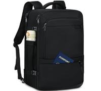 NUBILY Zaino da Viaggio 40L Porta PC 17.3 Pollici Grande Capacità Bagaglio a Mano Nero Impermeabile per Uomo - Ideale per Viaggio, Università, Scuola Superiore, Lavoro