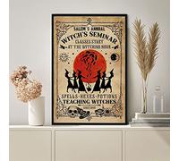 Nuboxx Poster del seminario annuale della strega di Salem Decorazione da parete Decorazione da parete Decorazione per Halloween Segno di strega Poster di Halloween Streghe Art Witchy Decor Metal Tin