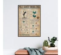 Nuboxx Poster della conoscenza della danza polare, decorazione da parete, cartello in metallo, 15,2 x 20,3 cm, multiuso, unisex, senza cornice, per interni, finitura anticata, 1 pezzo, opera d'arte