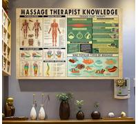 Nuboxx Targa in metallo con scritta in lingua inglese "Massage Therapist Knowledge, Knowledge", decorazione da parete per terapia con punti di innesco e terapia del massaggio, riflessologia del piede,