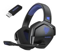 NUBWO G06 - Cuffie da gioco con microfono per PS5, PS4, PC, mobile: 2,4 GHz wireless + Bluetooth, batteria da 100 ore, driver da 50 mm, blu