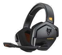 NUBWO G06 Cuffie Gaming per PC/Ps5/Ps4/NS/Mobile,2,4GHz Wireless+5.3 Bluetooth,Cuffie Wireless con Microfono 7.1 Qualità Audio Senza Perdita di Bassa Latenza,Durata di Oltre 100+ Ore -Arancio