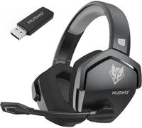 NUBWO G06 Cuffie Gaming Wireless per PC/Ps5/Ps4/NS/Mobile, 2,4GHz+5.3 Bluetooth,Cuffie Wireless con Microfono 7.1 Qualità Audio Senza Perdita di Bassa Latenza,Durata di Oltre 100+ Ore -Grigio