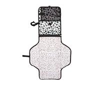 Nuby 2 in 1 fasciatoio e borsa per pannolini, borsa da viaggio con tasche multiple | cinturino regolabile, lavabile e resistente all'usura (leopardo)