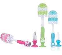Nuby 5524 - Scovolino Per La Pulizia Di Biberon, Tettarelle E Succhietti- Con Ventosa, Multicolore
