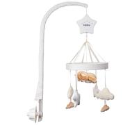 Nuby Biscuit l’Orso - Giostrina Musicale per Bebè - Braccio regolabile adatto a tutti i lettini - Suoni rilassanti