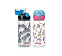 Nuby Borraccia in Tritan con cannuccia morbida a scatto 540ml 3anni+