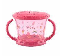 Nuby - Contenitore porta Snack - Snack Keeper™ Designer Series - rosa - 12m+