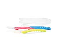 Nuby Cucchiaino in silicone morbido con custodia 3m+