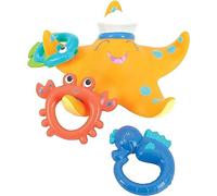 Nuby - Giocattolo da Bagno Stella Marina con 3 Anelli - Giocattolo per il Bagno Sicuro per i Bambini Piccoli - 18+ Mesi