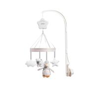 Nuby - Little Penguin Music Mobile Penguin - per bambini - con simpatici peluche e diverse ninne nanne - 0+ mesi - Grigio