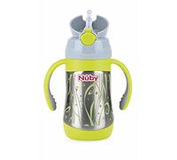 Nuby ID10279 Tazza Thermos con Cannuccia, Grigio