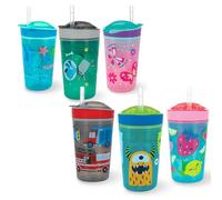 Nuby ID10373 Tazza Snack con Cannuccia