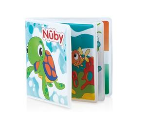 Nuby Libro da Bagno Animali Marini, Pagine Impermeabili, 0+ Mesi | Gioco bagnetto interattivo, facile da pulire, favorisce apprendimento precoce e scoperta sensoriale, bagnetto divertente