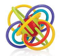 Nuby - Lots A Loops- Giocattoli Molti Fiocchi colorati - Anello massaggiagengive - 6 M+, multicolore