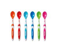 Nuby Muncheez Cucchiaini Silicone Punta Morbida, Set da 6, 4+ Mesi